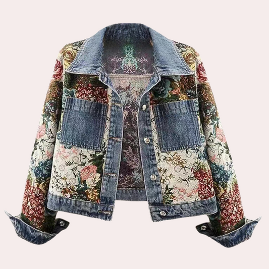 Rose™ | Giacca di Jeans con Dettagli Floreali