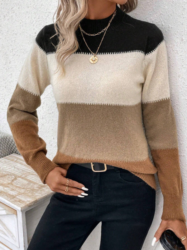 Odele™ | Maglione a Collo Alto In Maglia