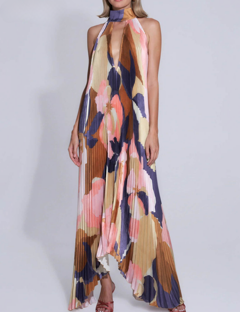 Sydney™ | Abito Maxi Plissettato