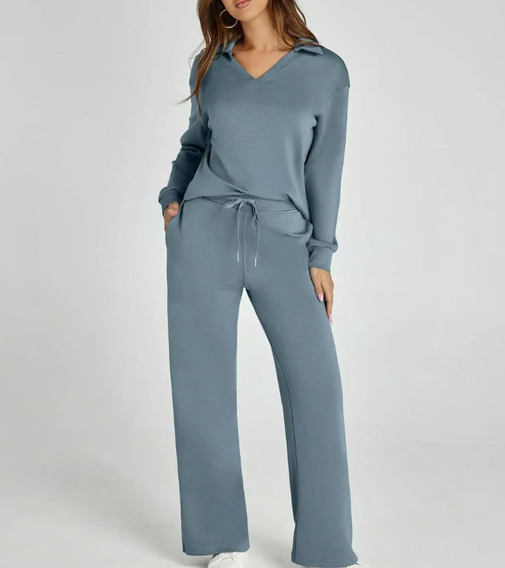 Zulema | Completo di Due Pezzi con Pantaloni Svasati