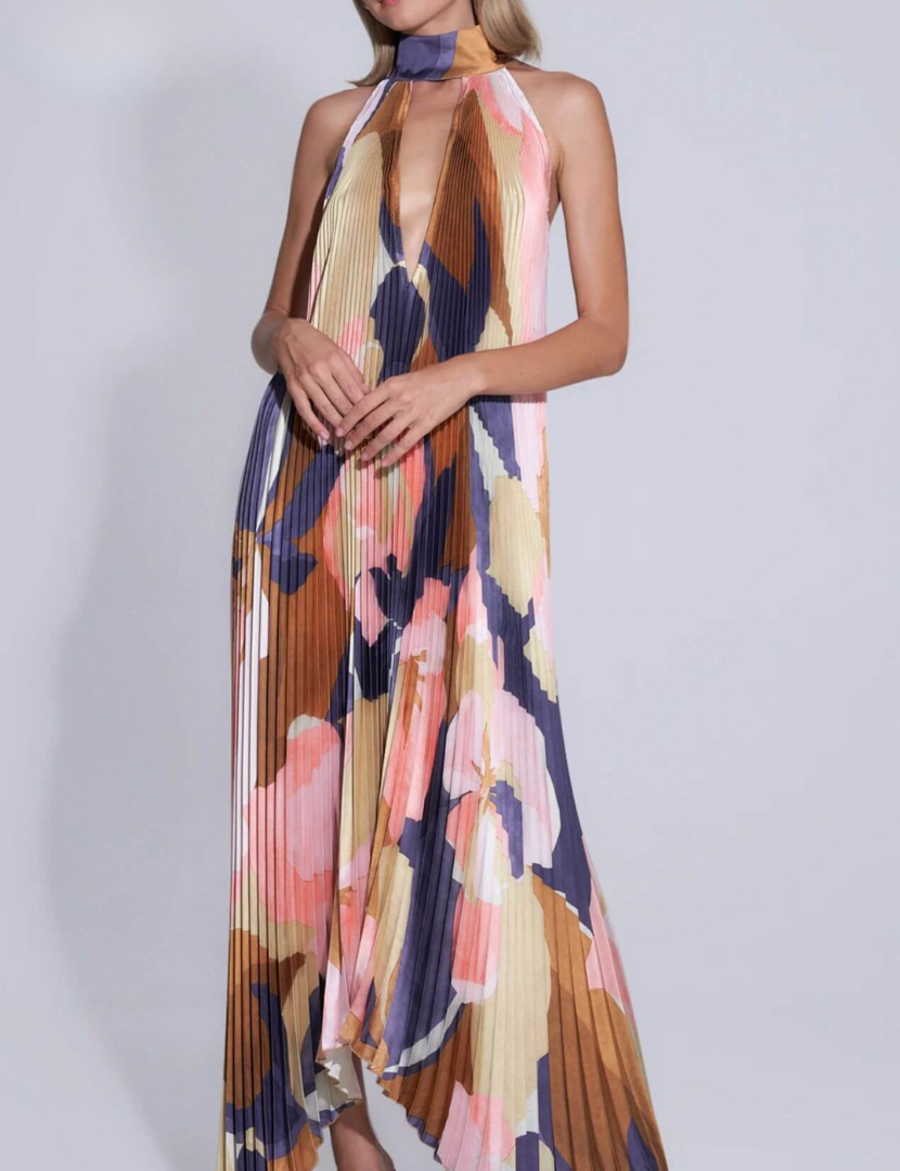 Sydney™ | Abito Maxi Plissettato