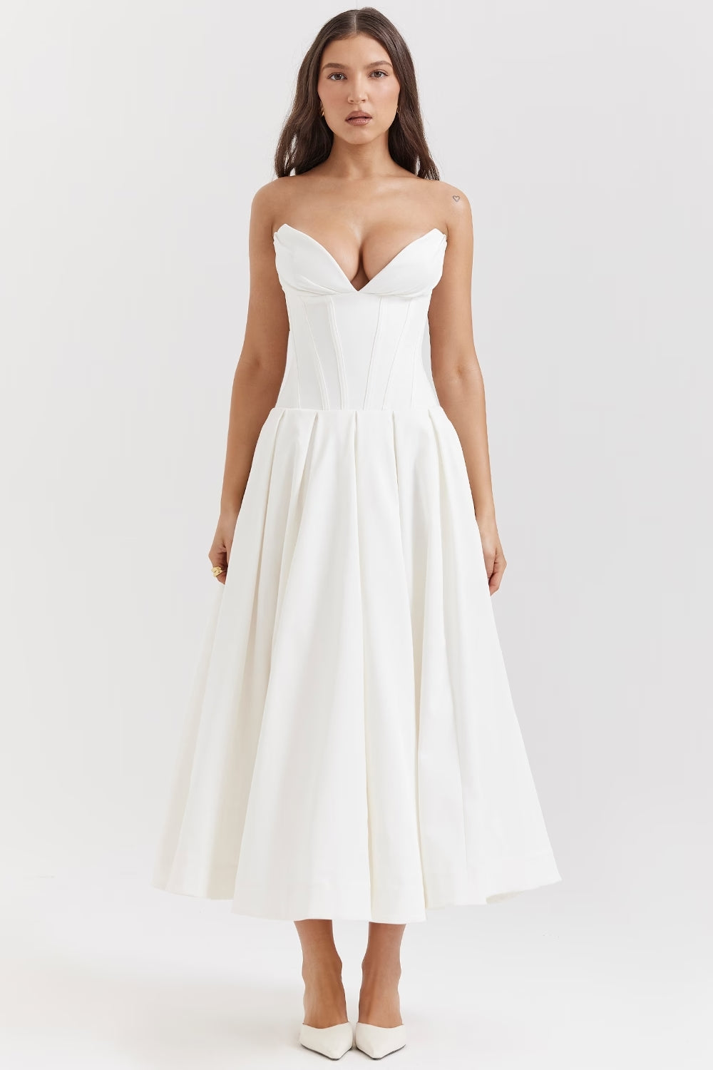 Annette | Elegante Vestito Midi stile corsetto