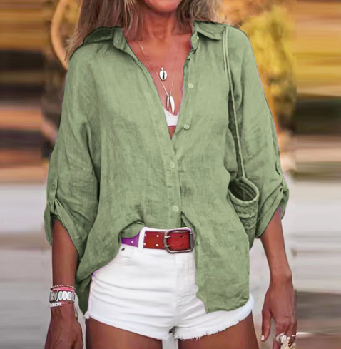 Esti | Camicia in Lino a Vestibilità Larga