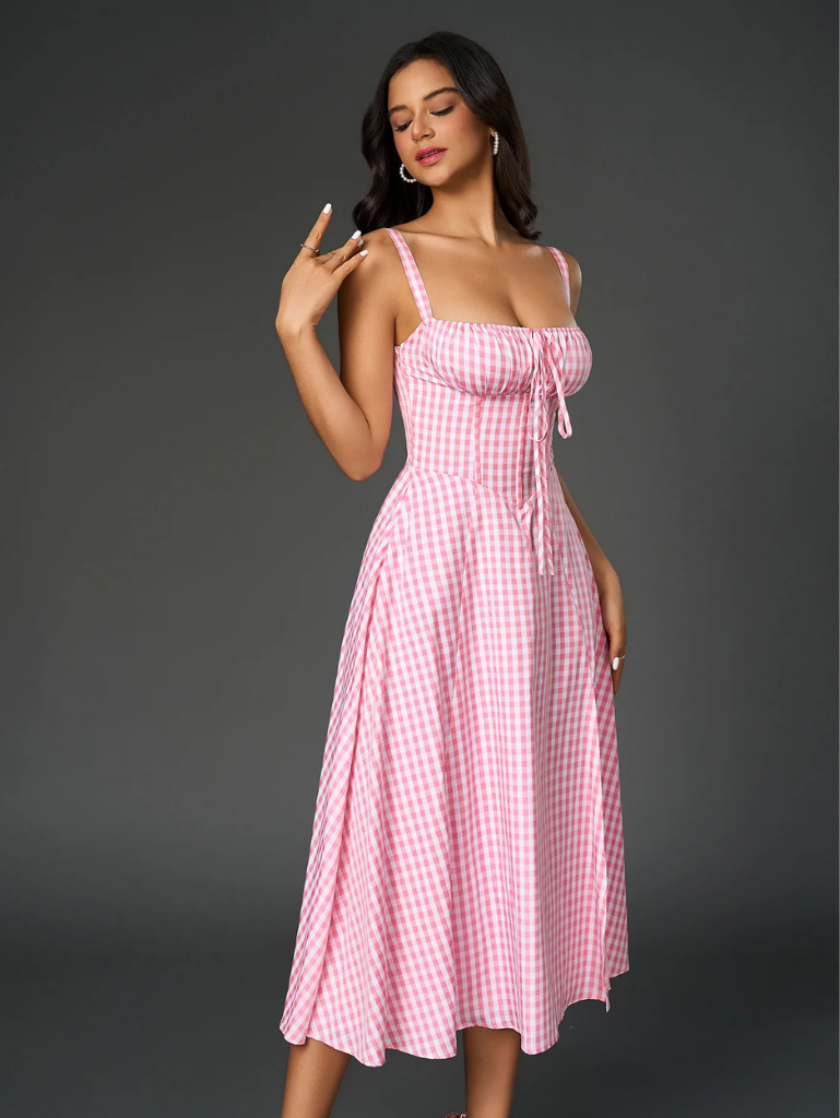 Giordana | Vestito Cami con Bustina Arricciata e Spacco