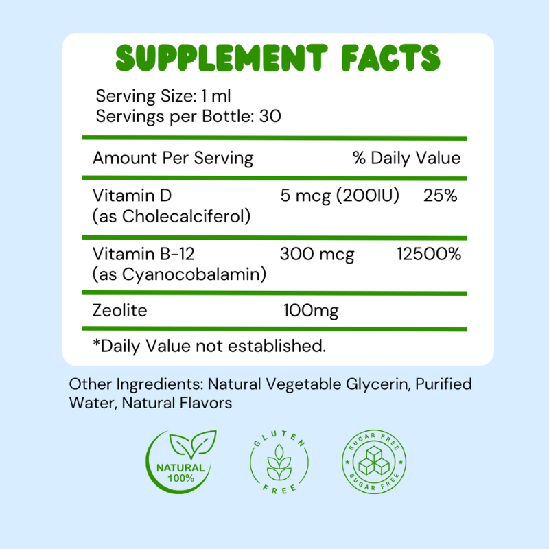 NeuroDrop | Gocce di zeolite con vitamine del gruppo B per il supporto cognitivo