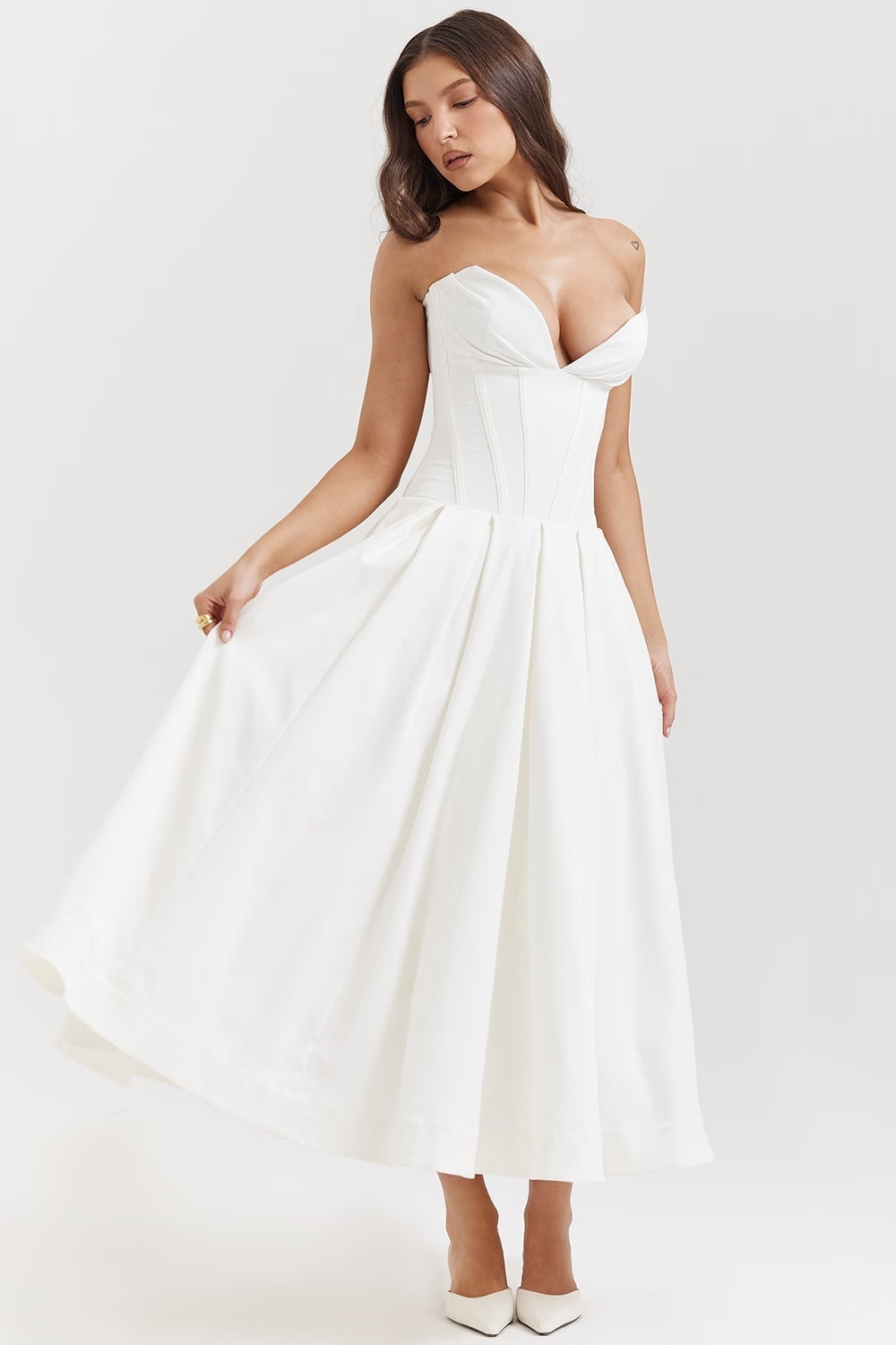 Annette | Elegante Vestito Midi stile corsetto