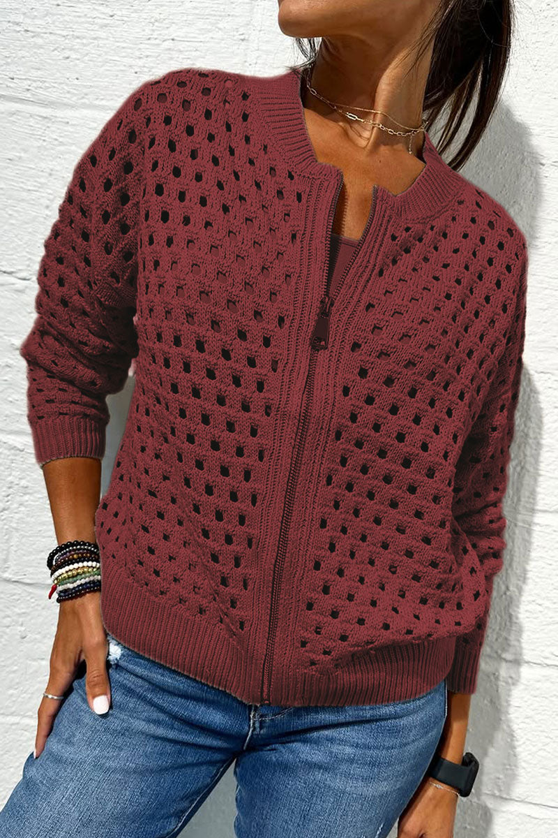 Amadea™ | Maglione Casual a Maglia Aperta con Zip