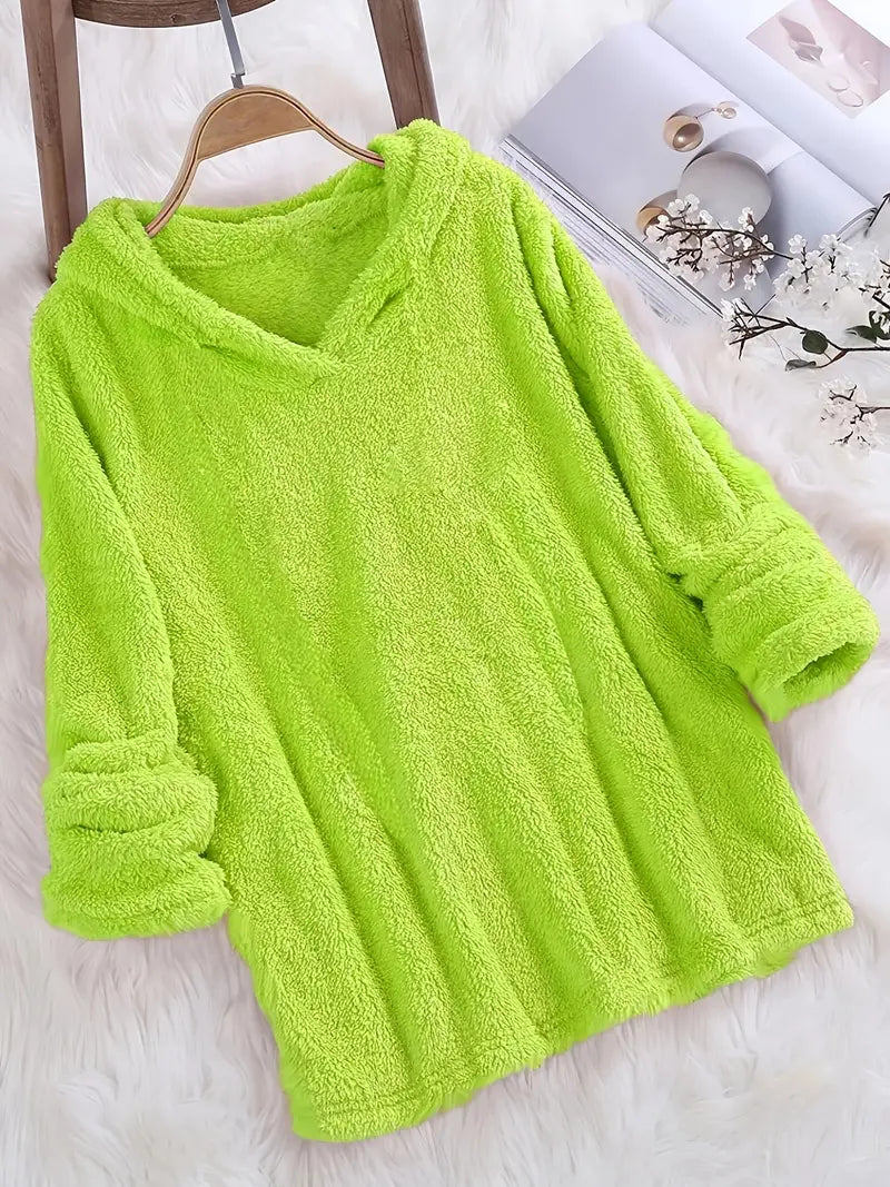 Nadine | Felpa in pile con cappuccio stile Oversized