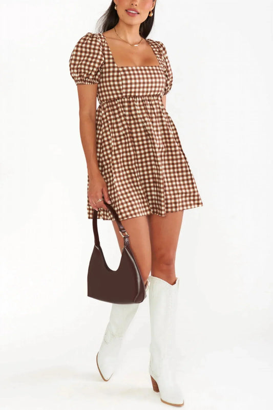Prietta™ | Checkered Short Dress
