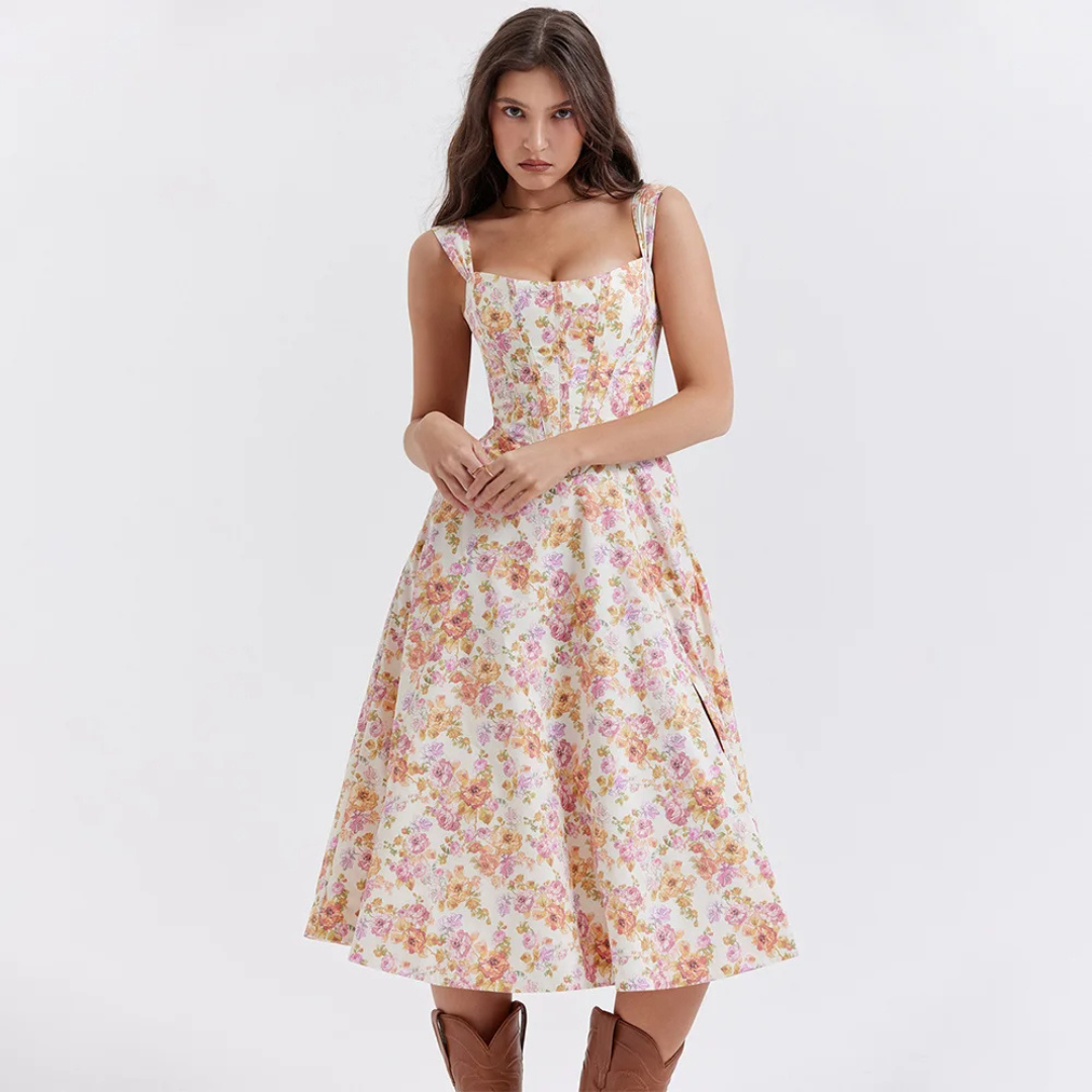 Cosima | Abito Midi Floreale Fantasioso