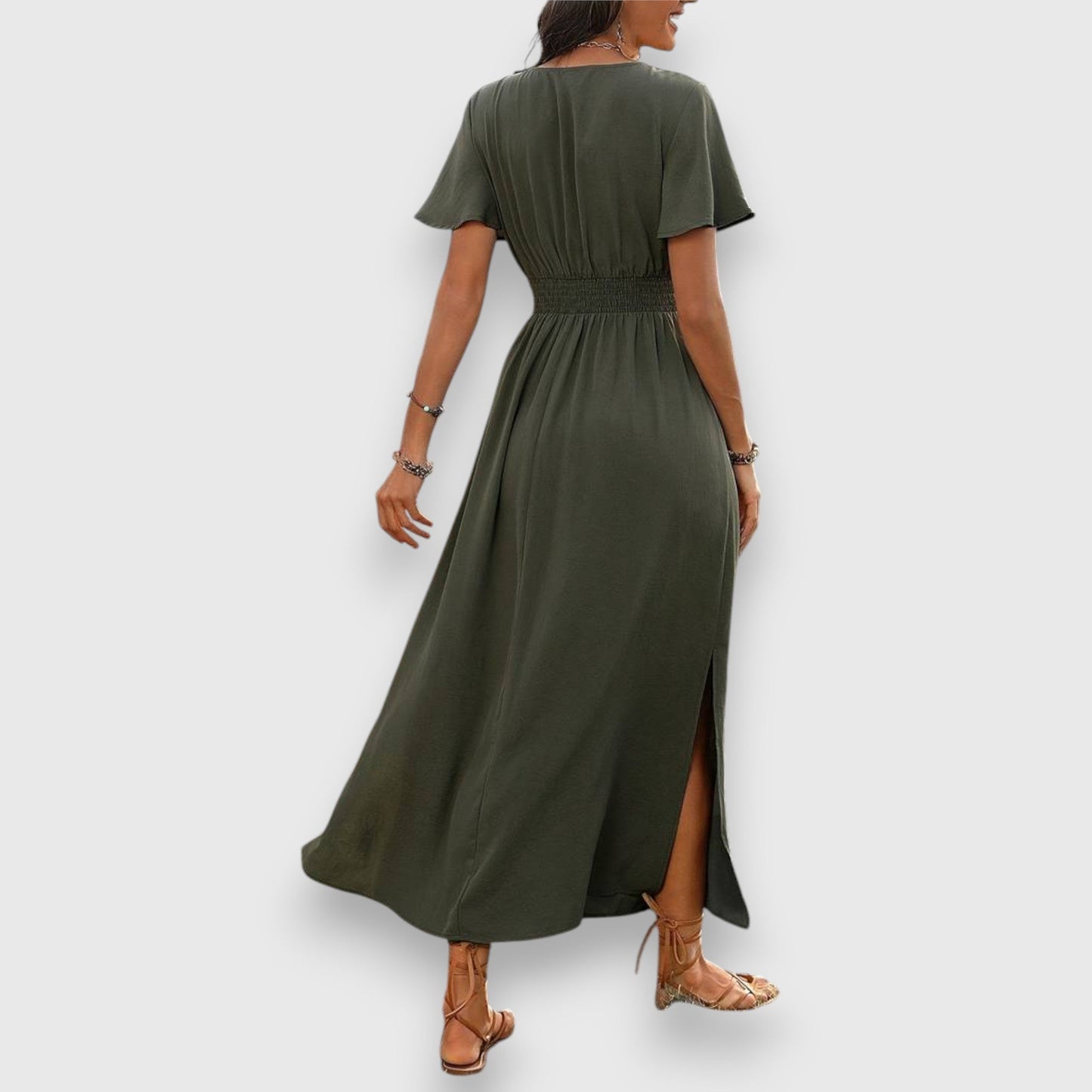Beanca | Vestito midi con elastico in vita