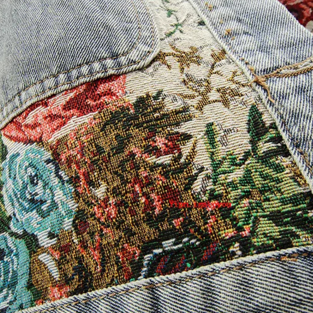 Rose™ | Giacca di Jeans con Dettagli Floreali
