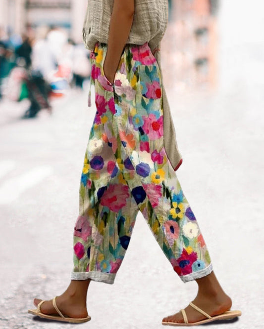 Tansy | Pantaloni floreati per l'estate