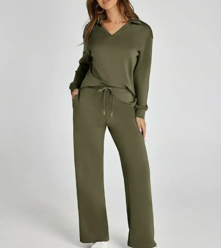 Zulema | Completo di Due Pezzi con Pantaloni Svasati