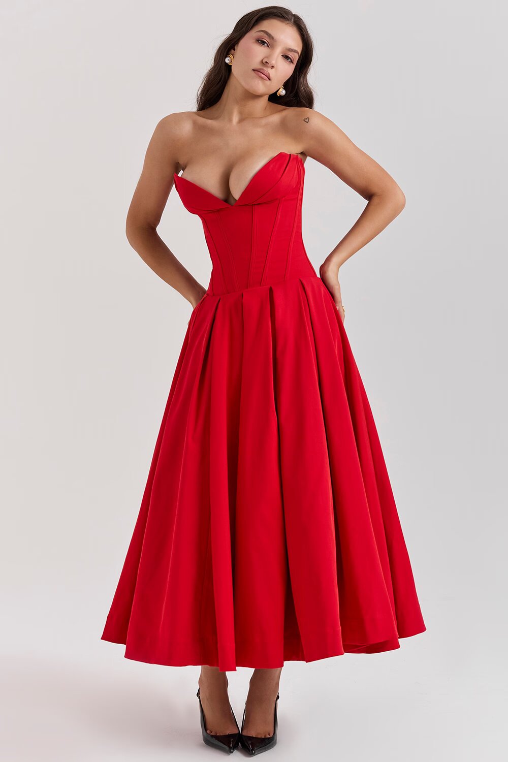 Annette | Elegante Vestito Midi stile corsetto