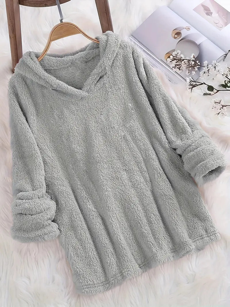 Nadine | Felpa in pile con cappuccio stile Oversized