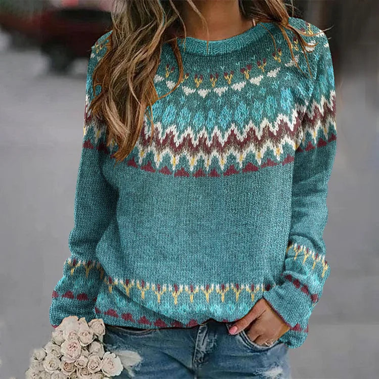 Bella™ | Maglione con stampa retro wave