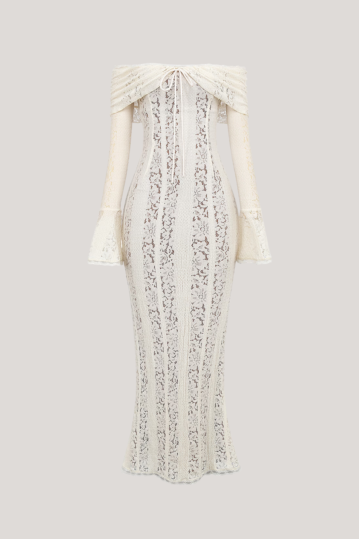 Noriel | Vestito Lungo in Pizzo con Spalle Scoperte