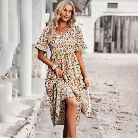 Carol | Vestito midi floreale per l'estate