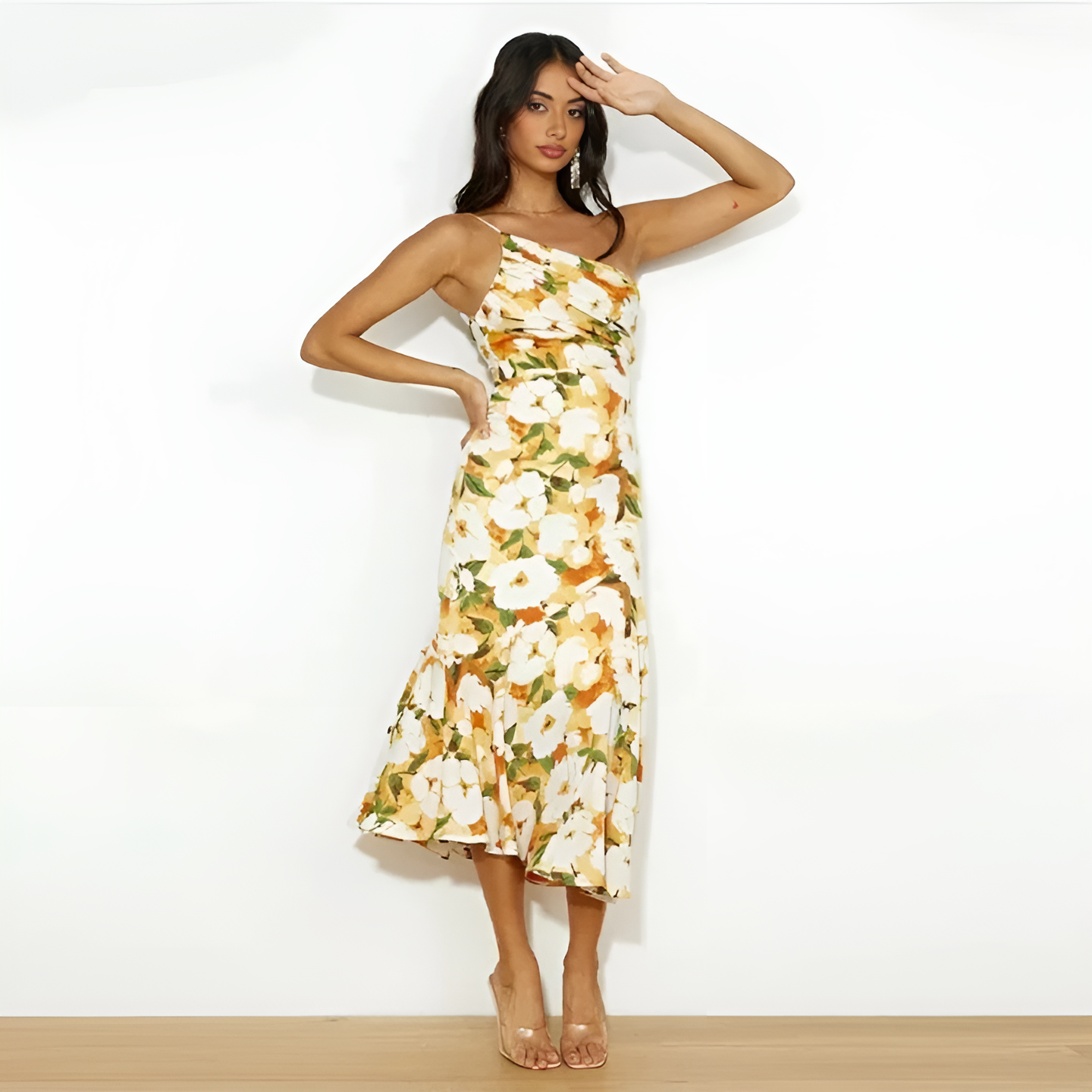 Ashley | Vestito Midi a Spalla Scoperta