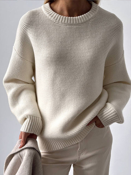 Holly™ | Maglione lavorato a maglia con collo a girocollo