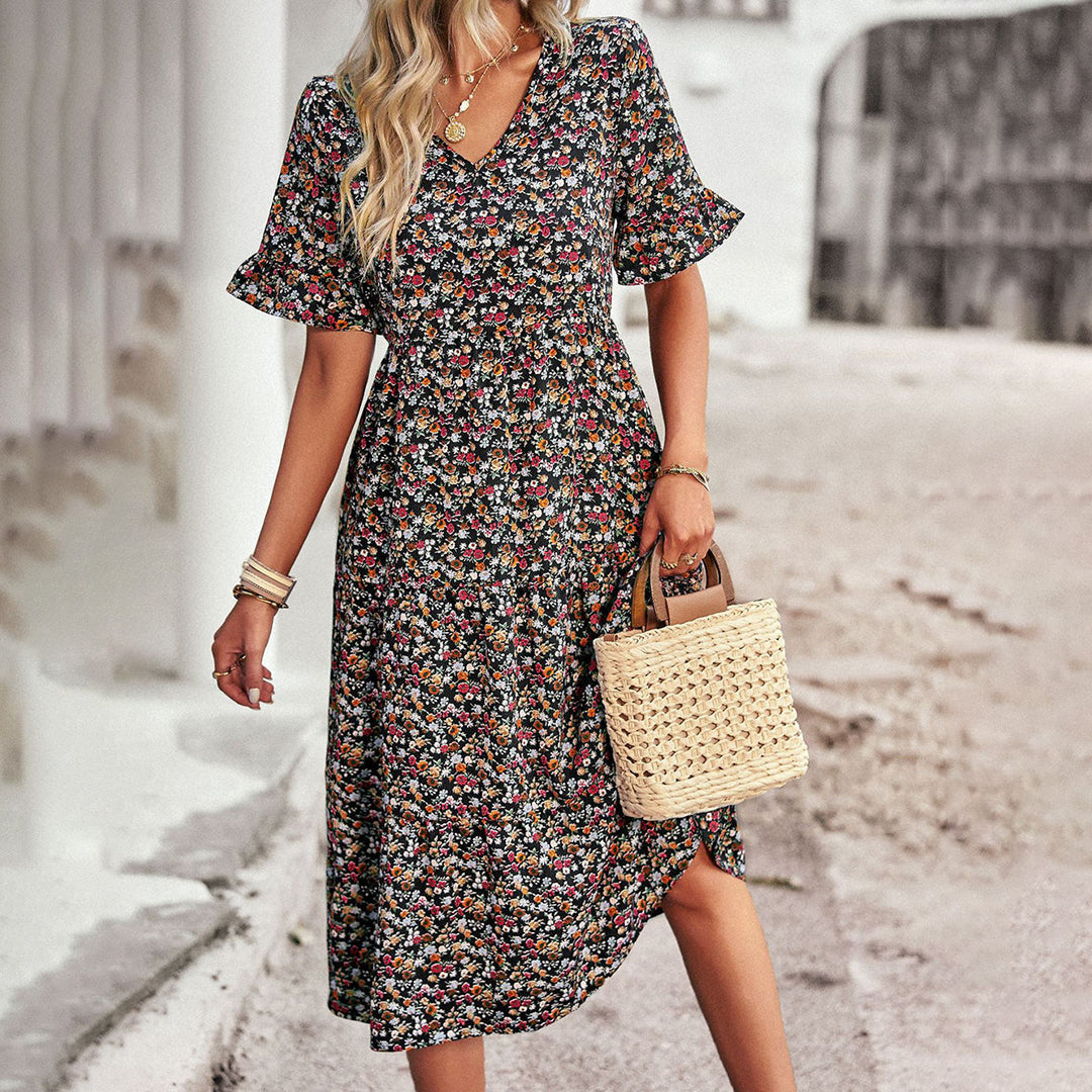 Carol | Vestito midi floreale per l'estate