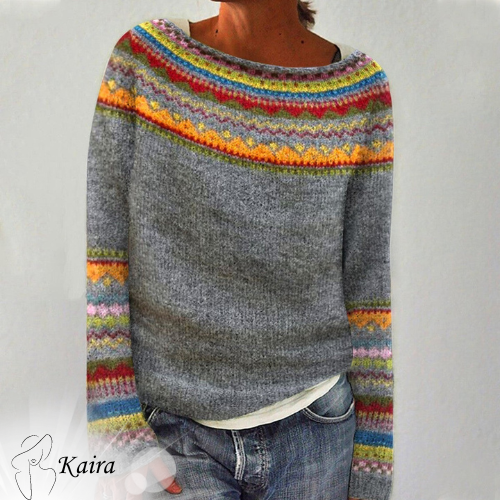 Kaira™ | Maglione lavorato a maglia retrò