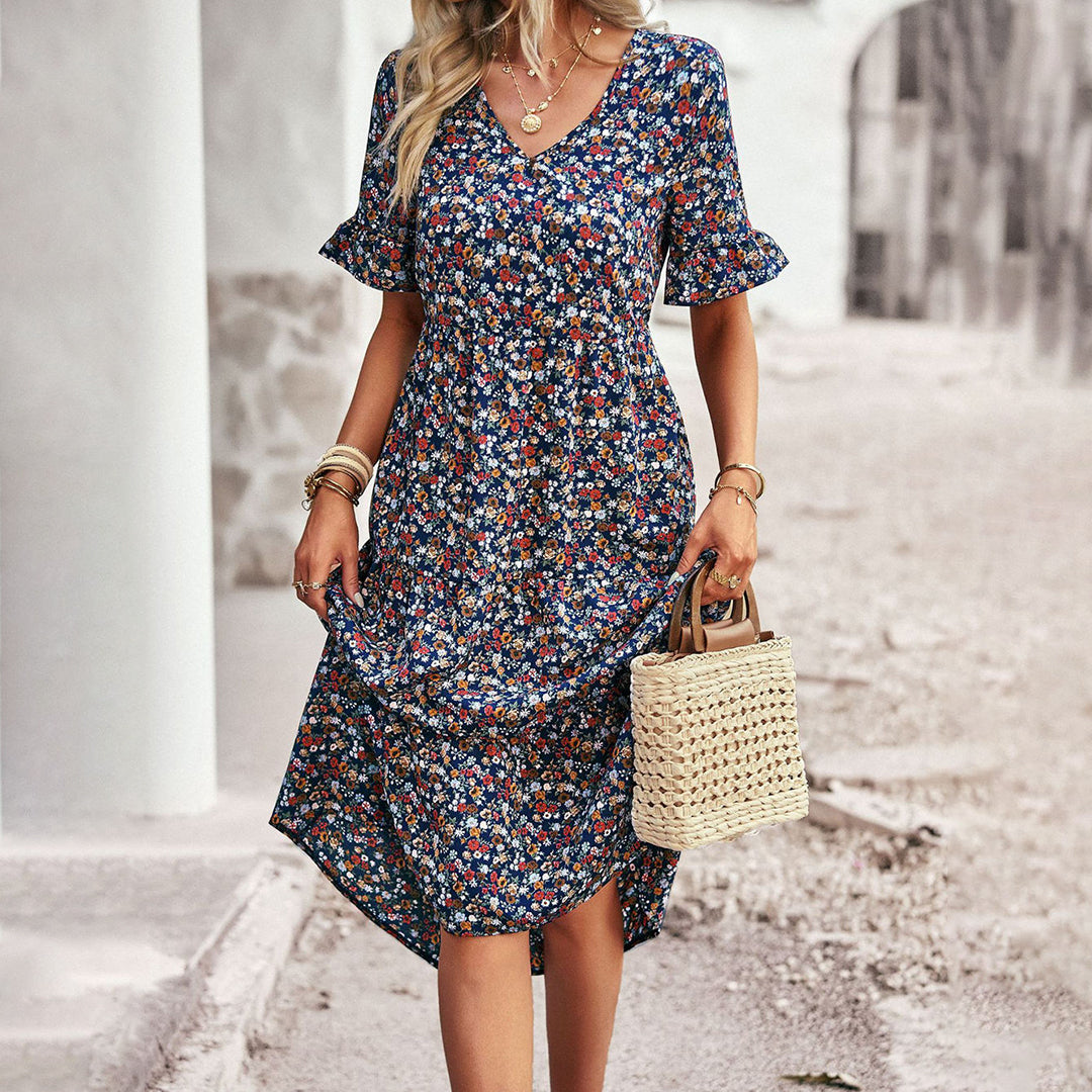 Carol | Vestito midi floreale per l'estate
