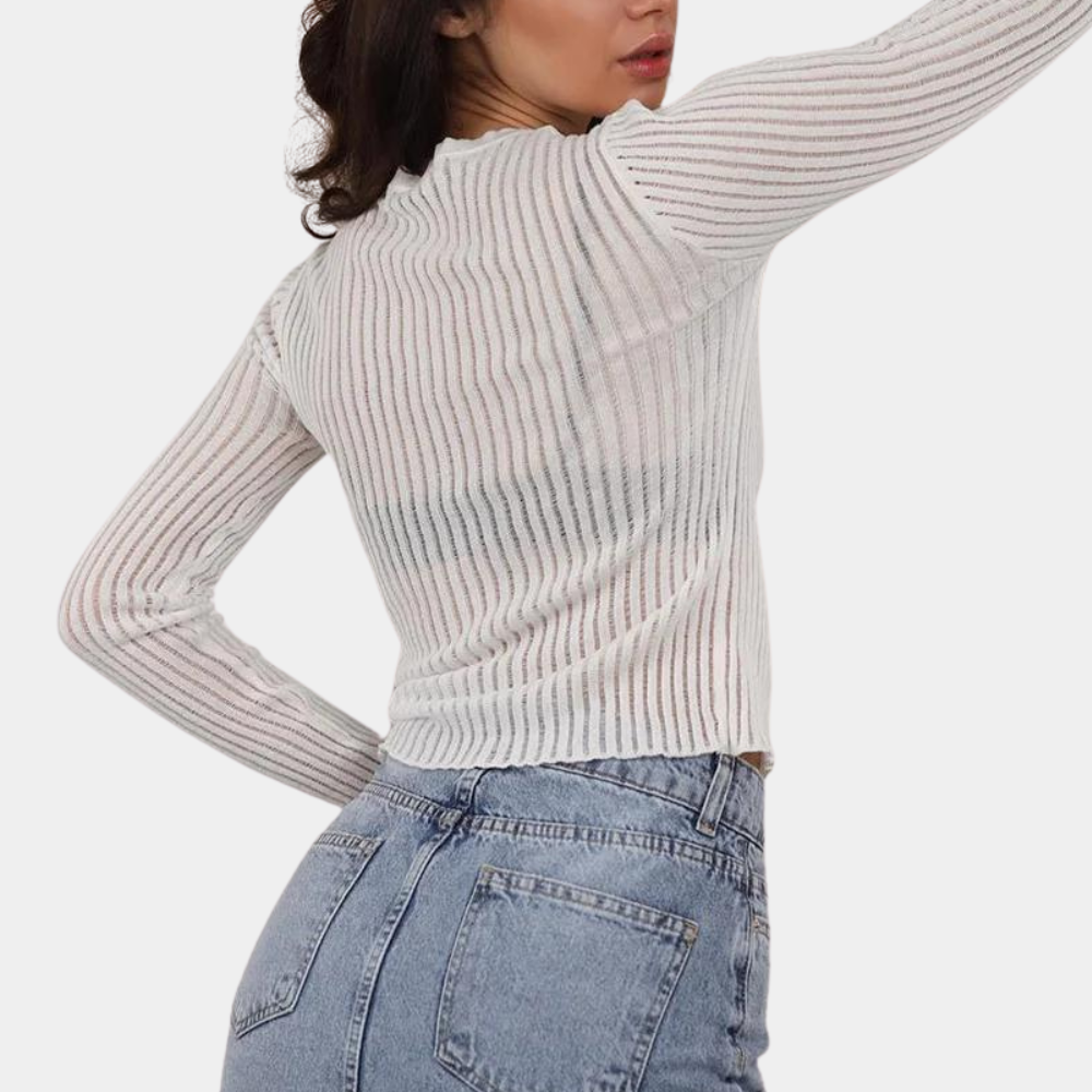 Adelyn™ | Maglione a Costine in Tessuto Fresco
