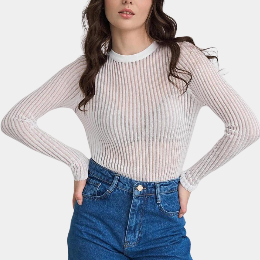 Adelyn™ | Maglione a Costine in Tessuto Fresco
