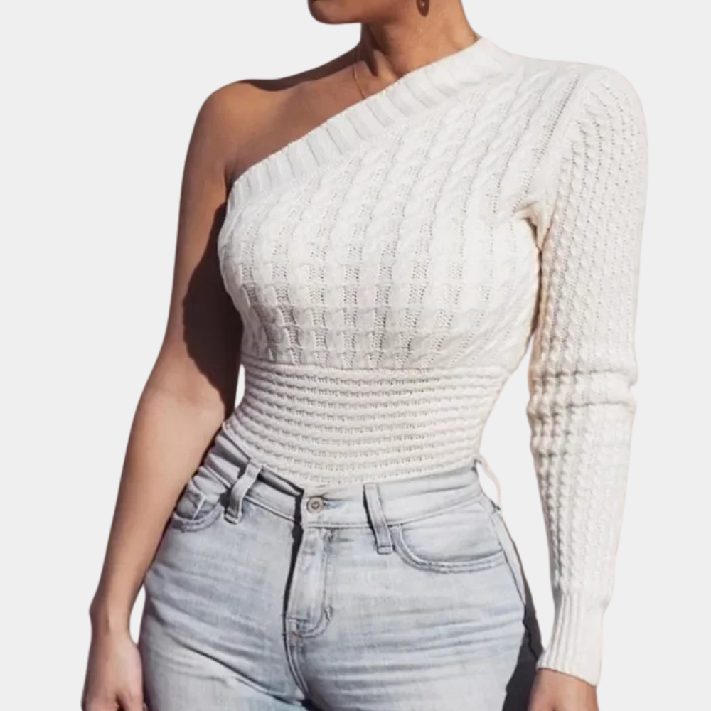Kaia™ | Top in Maglia con Spalla Scoperta