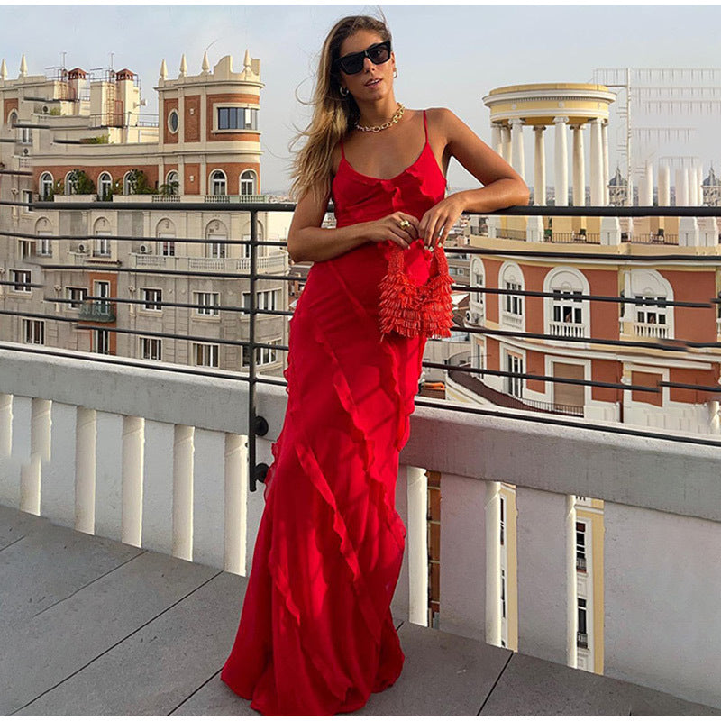 Yelli | Elegante Abito Lungo in Chiffon