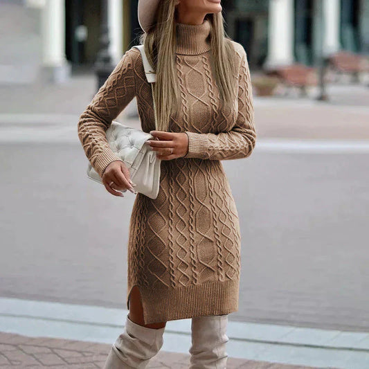 Fiona™ | Abito Tricot con Collo Alto