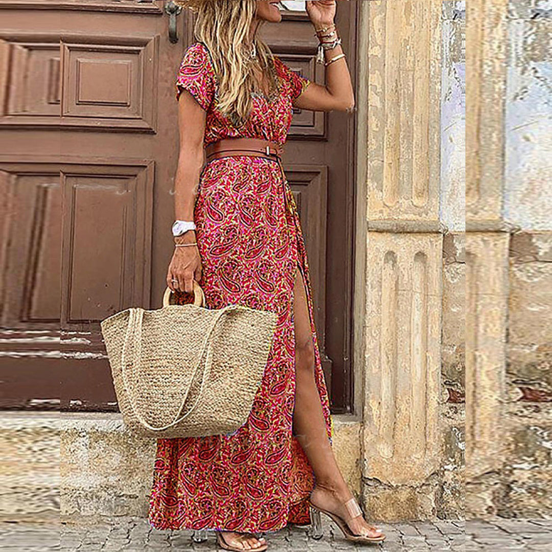 Elaines | Vestito lungo in stile bohemio