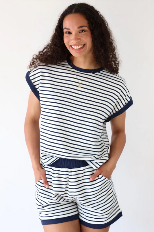 Navy | Pantaloni Corti e Maglietta Coordinata