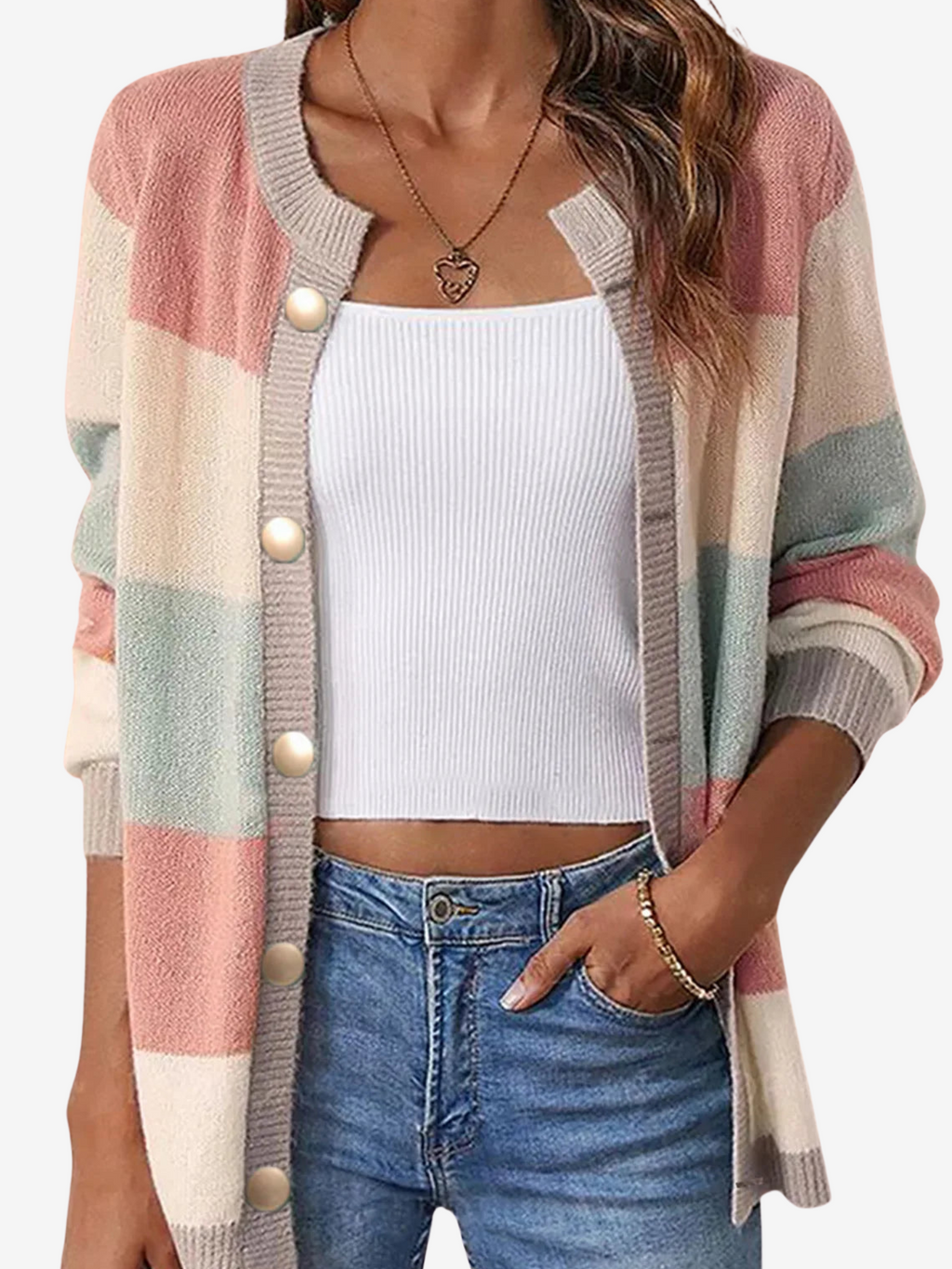 Bernice™ | Maglione con bottoni, comodo e leggero