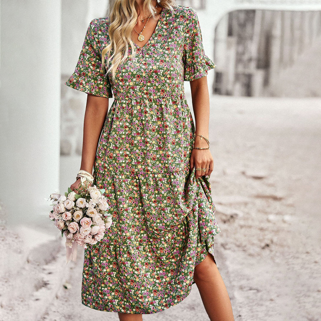 Carol | Vestito midi floreale per l'estate