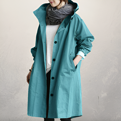 Women's Trench Coat with Single-Breasted and Hooded - view 9