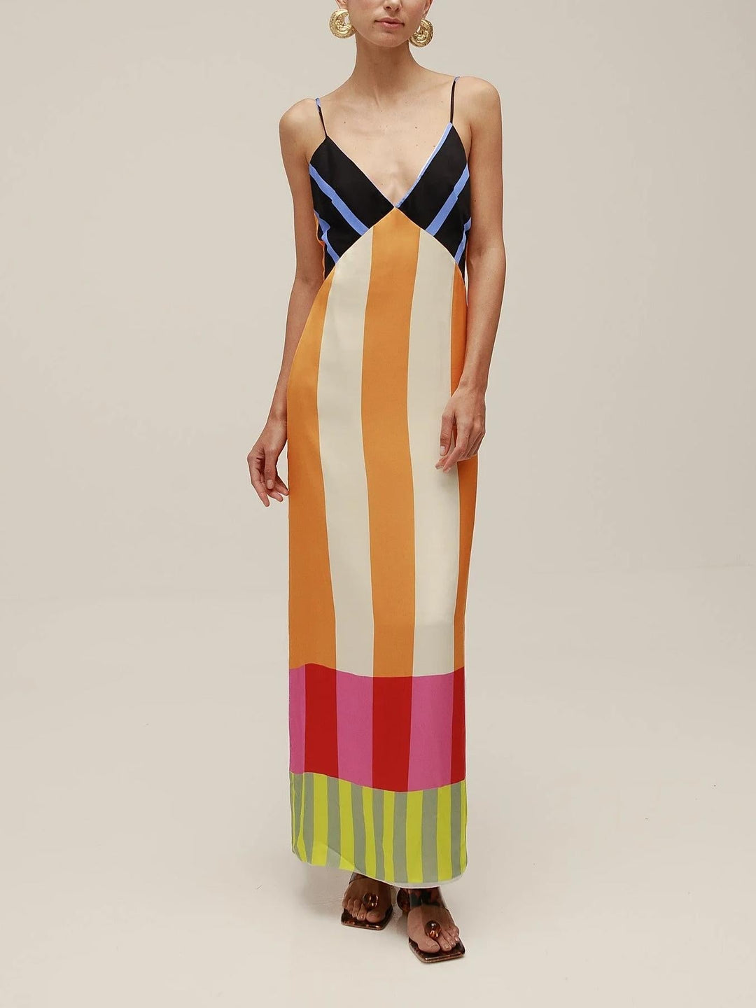 Wyleen | Vestito a righe colorate