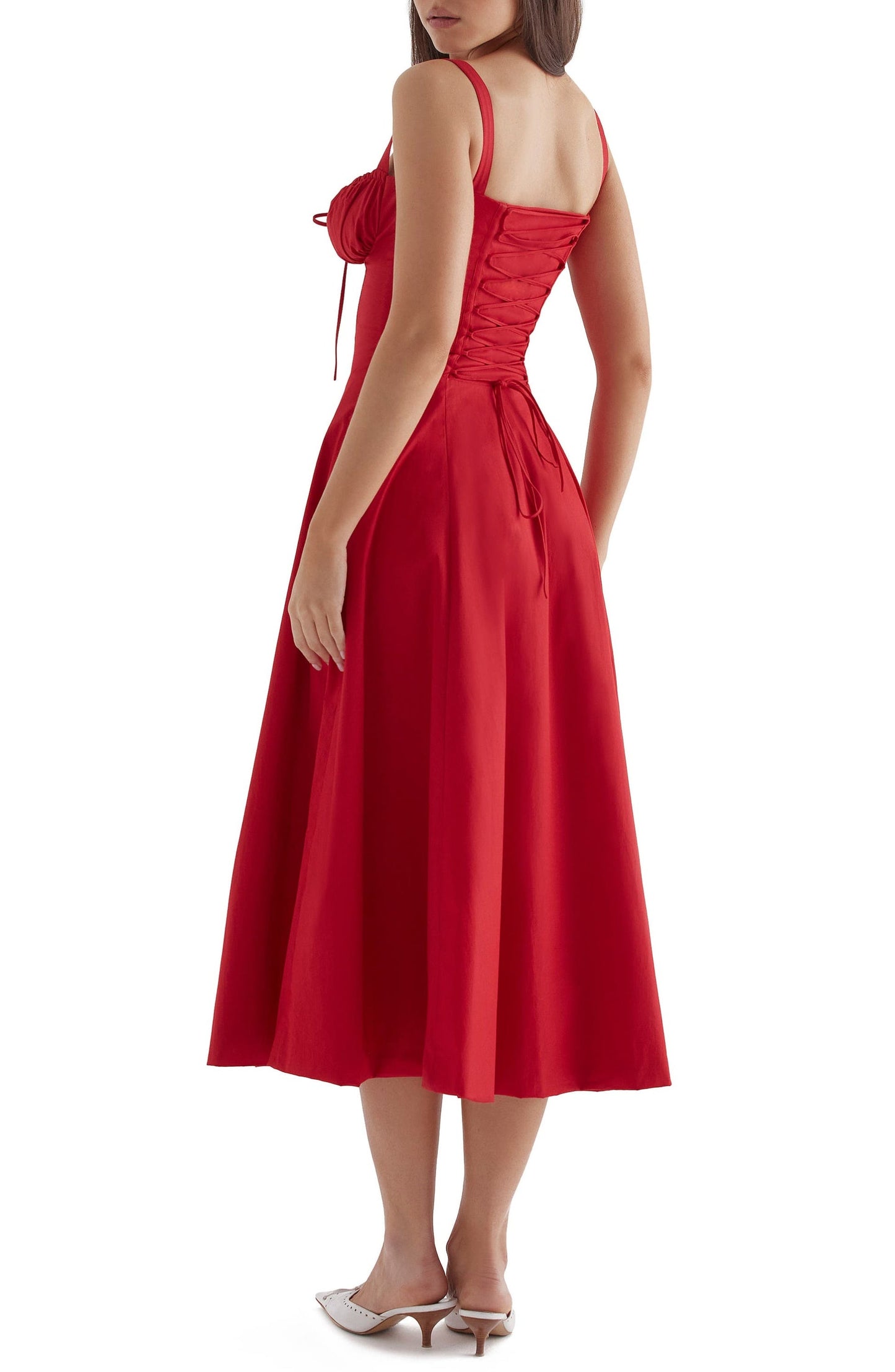 Fleur | Abito a Bustier Floreale con Vita Midriff