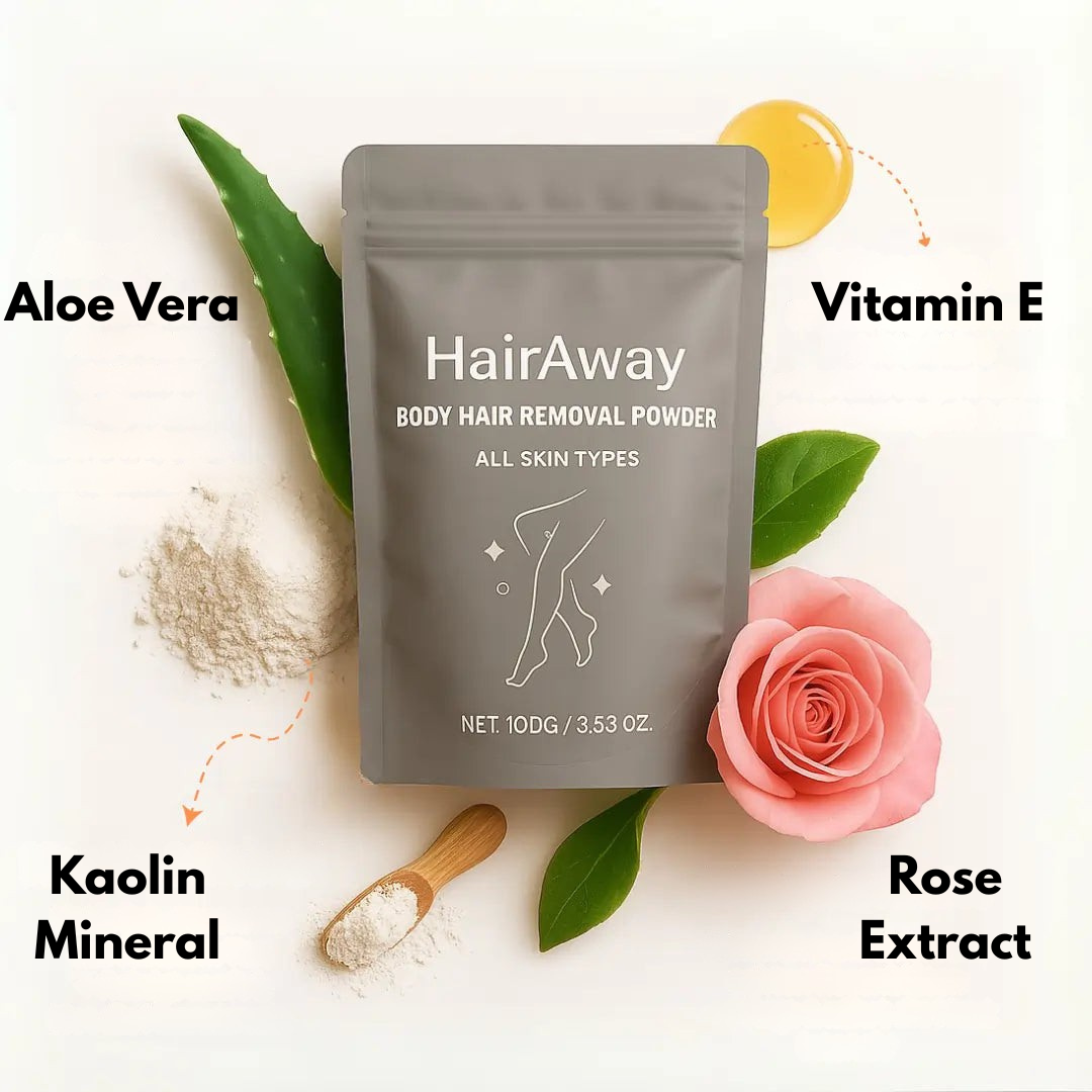 HairAway | Polvere per la Rimozione dei Capelli per una Pelle del Corpo Liscia