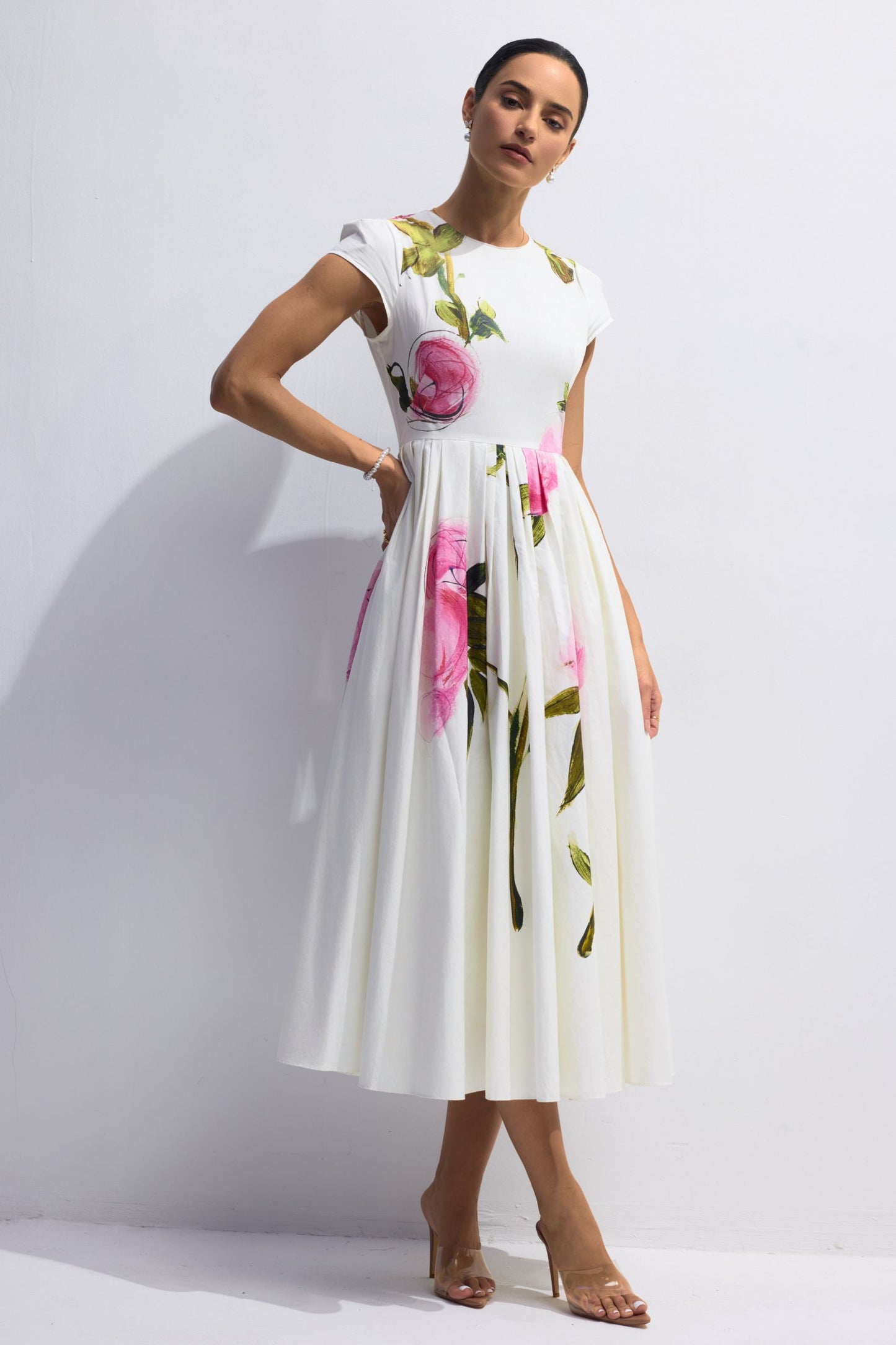 Winona | Vestito Midi a Maniche Corte