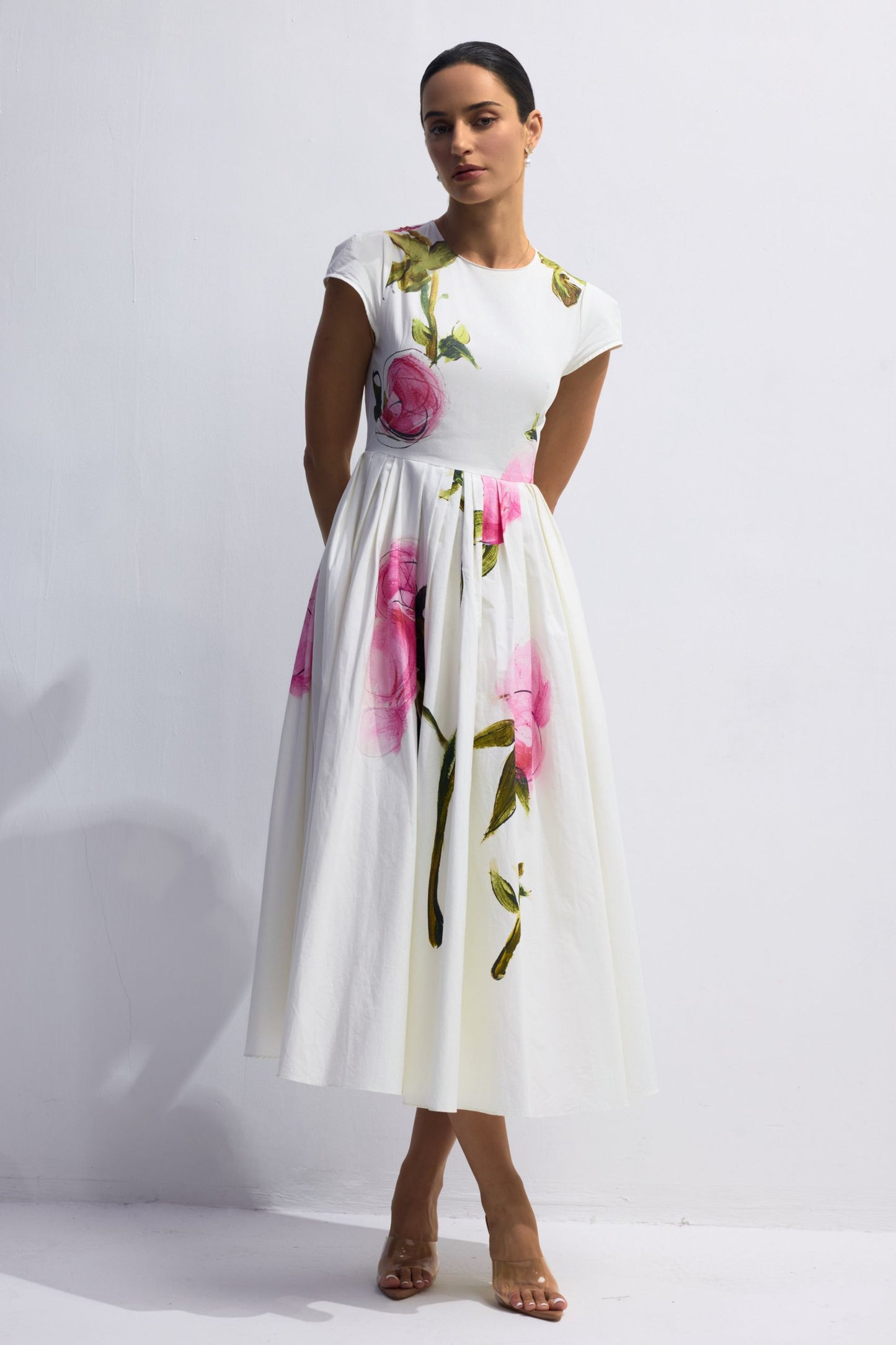 Winona | Vestito Midi a Maniche Corte