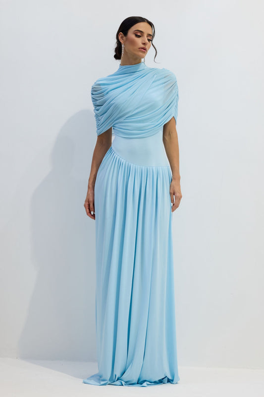 Wren | Vestito Lungo Drappeggiato Asimmetrico