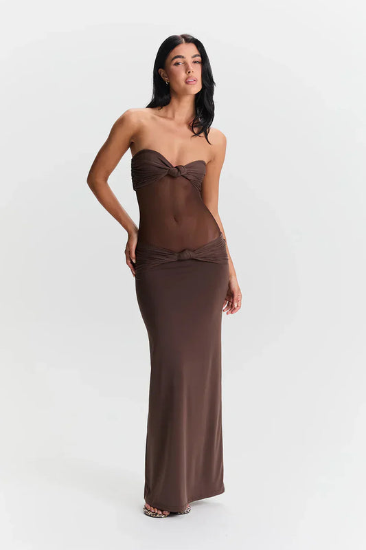 Zola | Abito Maxi con Spalline Staccabili