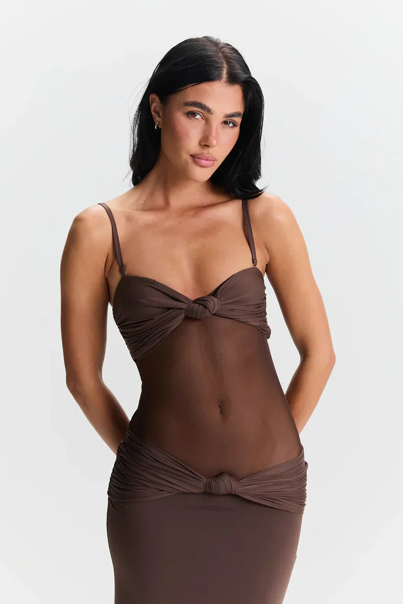 Zola | Abito Maxi con Spalline Staccabili
