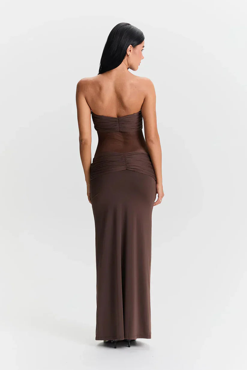 Zola | Abito Maxi con Spalline Staccabili