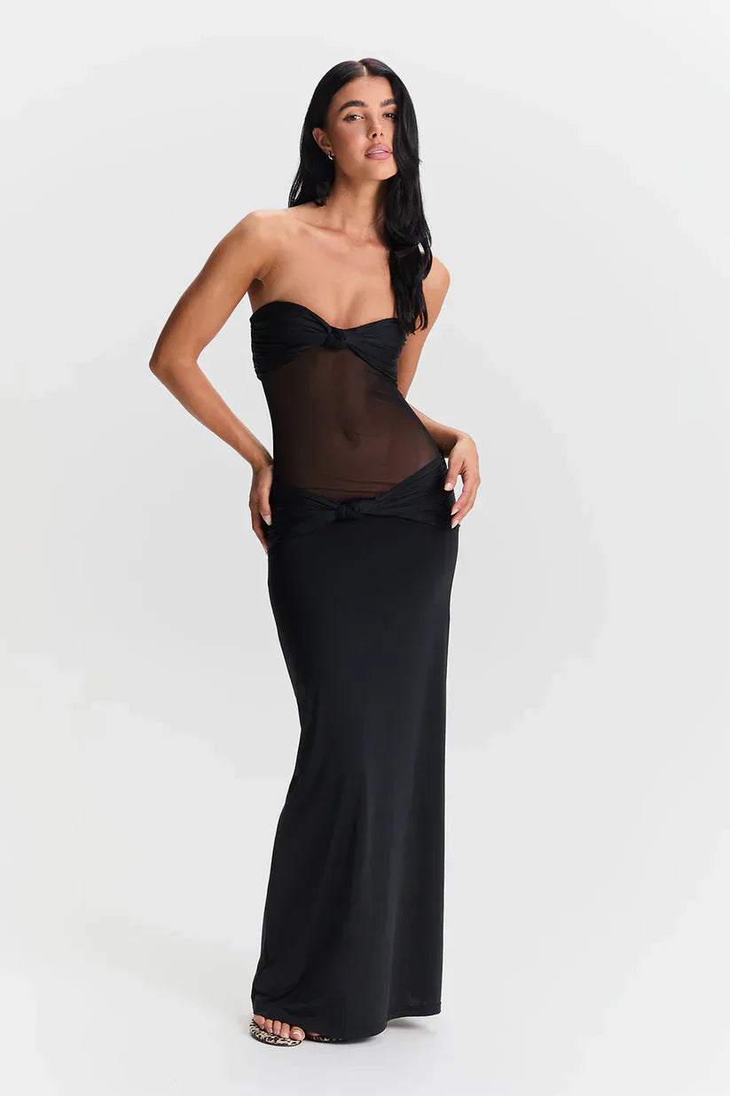 Zola | Abito Maxi con Spalline Staccabili