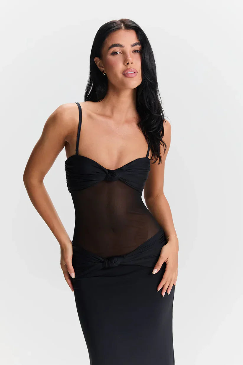 Zola | Abito Maxi con Spalline Staccabili