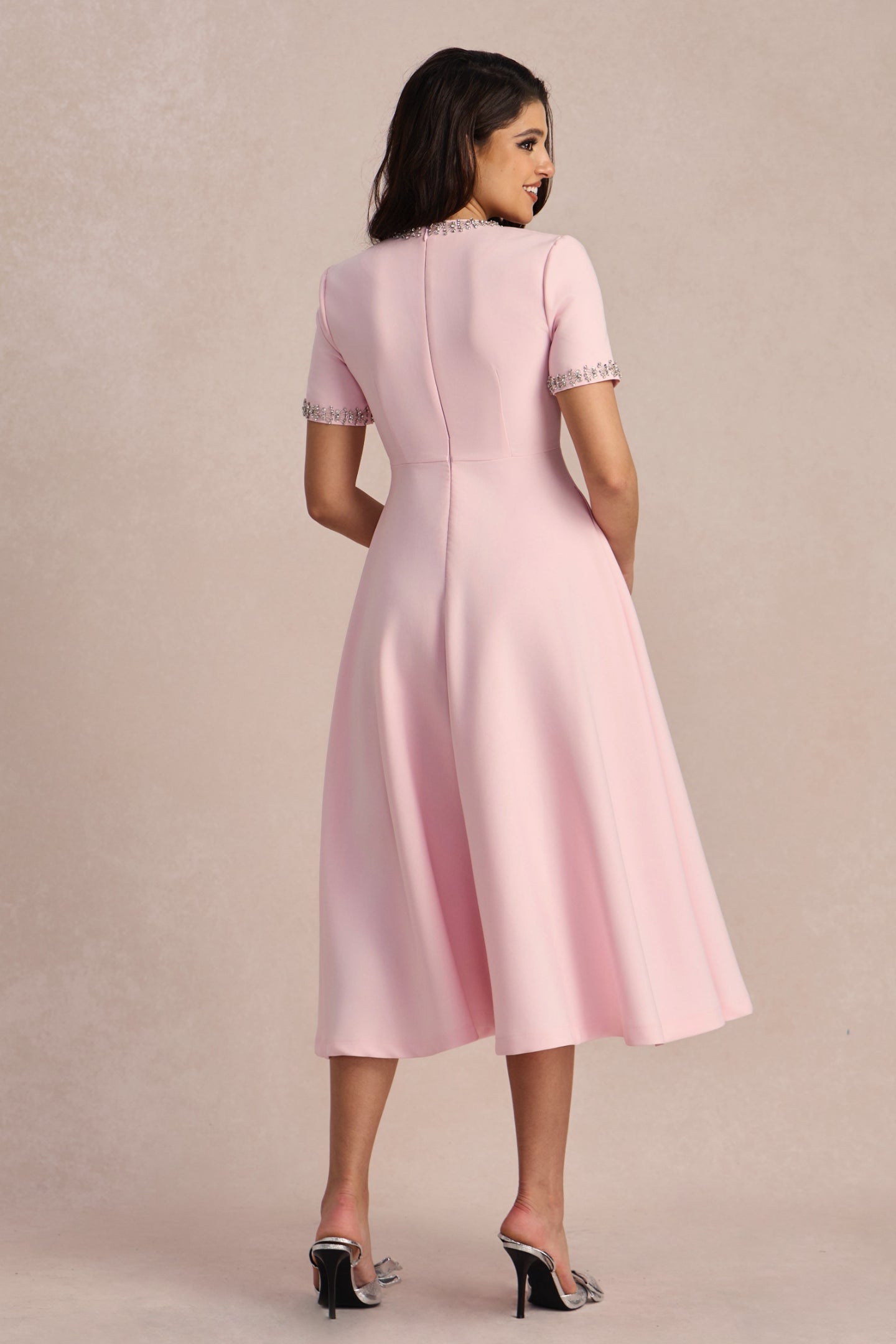 Waverly | Vestito Midi con Decorazioni di Fiocchi